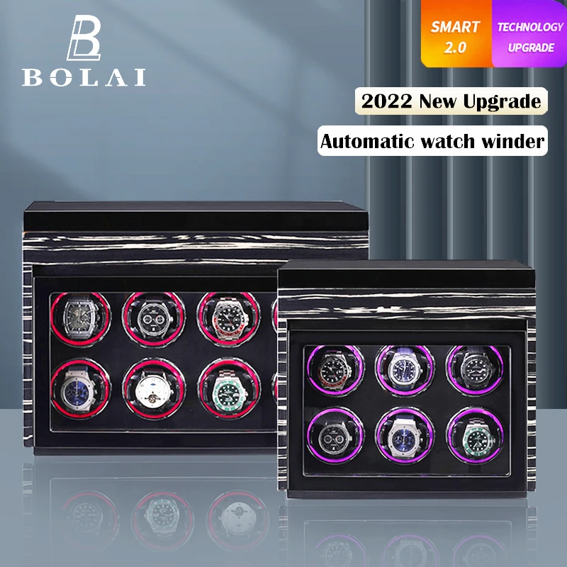 BOLAI Brand Automatic Watch Winder Luxury Wood Watch Safe Box Touch Control and LED Interior Backlight Watches Storage Box
BOLAI Brand Automatic Watch Winder Luxury Wood Watch Safe Box Touch Control and LED Interior Backlight Watches Storage Box