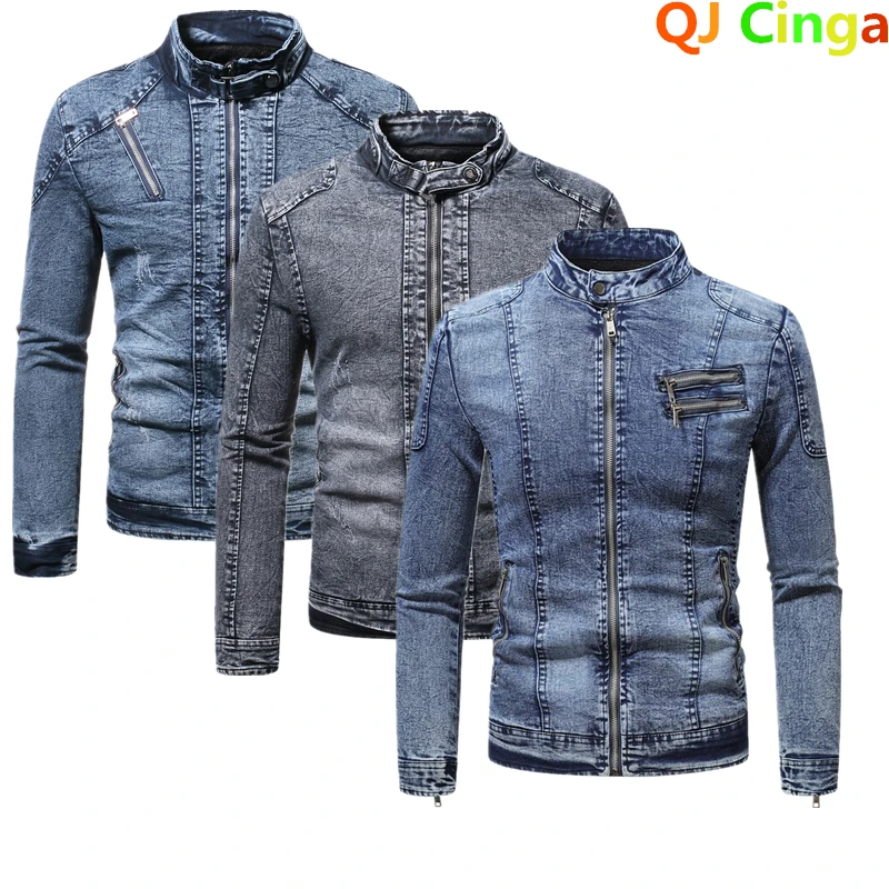 Vintage Denim Jackets Men Slim Fit Solid Color Casual Men's Jeans Coat Fashion Stand Clothes for Men Black Blue Outerwear
Vintage Denim Jackets Men Slim Fit Solid Color Casual Men's Jeans Coat Fashion Stand Clothes for Men Black Blue Outerwear