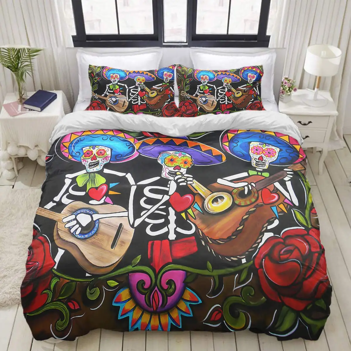 Королевский Комплект постельного белья Sugar Skull King с пододеяльником и рисунком скелета для Хэллоуина музыкальная гитара комплект постельног...
Королевский Комплект постельного белья Sugar Skull King с пододеяльником и рисунком скелета для Хэллоуина музыкальная гитара комплект постельног...