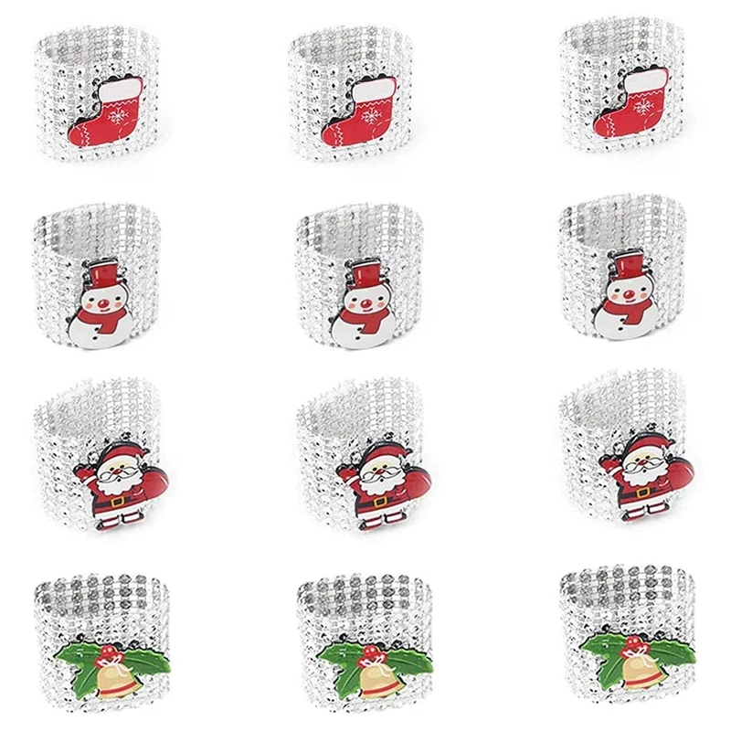 Christmas Rhinestone Napkin Ring, Table Christmas Ring Napkin Ring Decoration Snowman Christmas Tree Bell Napkin Ring
Christmas Rhinestone Napkin Ring, Table Christmas Ring Napkin Ring Decoration Snowman Christmas Tree Bell Napkin Ring