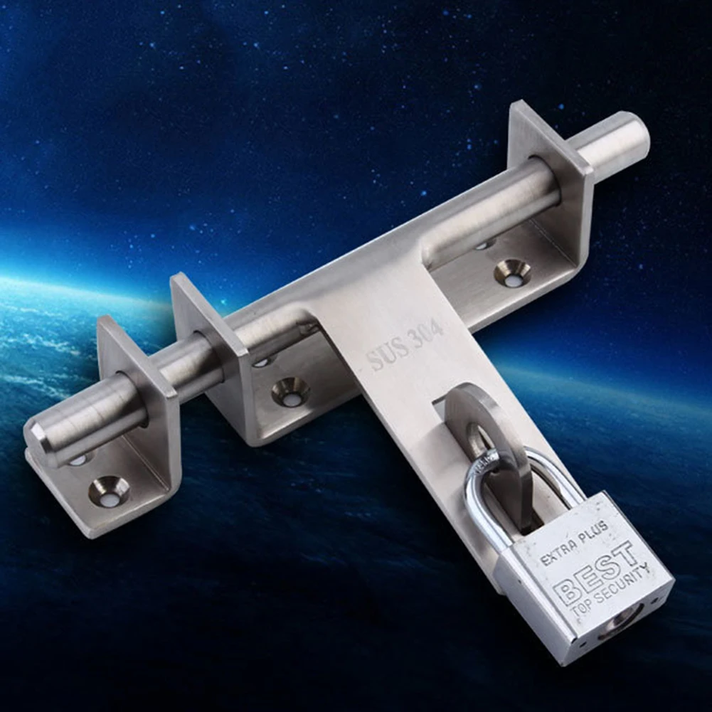 Bolt Lock Deadbolt Lock Silver Sliding Bolt Latch Steel Bolt Thickened Stainless With Padlock Hole 170mm Brand New
Bolt Lock Deadbolt Lock Silver Sliding Bolt Latch Steel Bolt Thickened Stainless With Padlock Hole 170mm Brand New