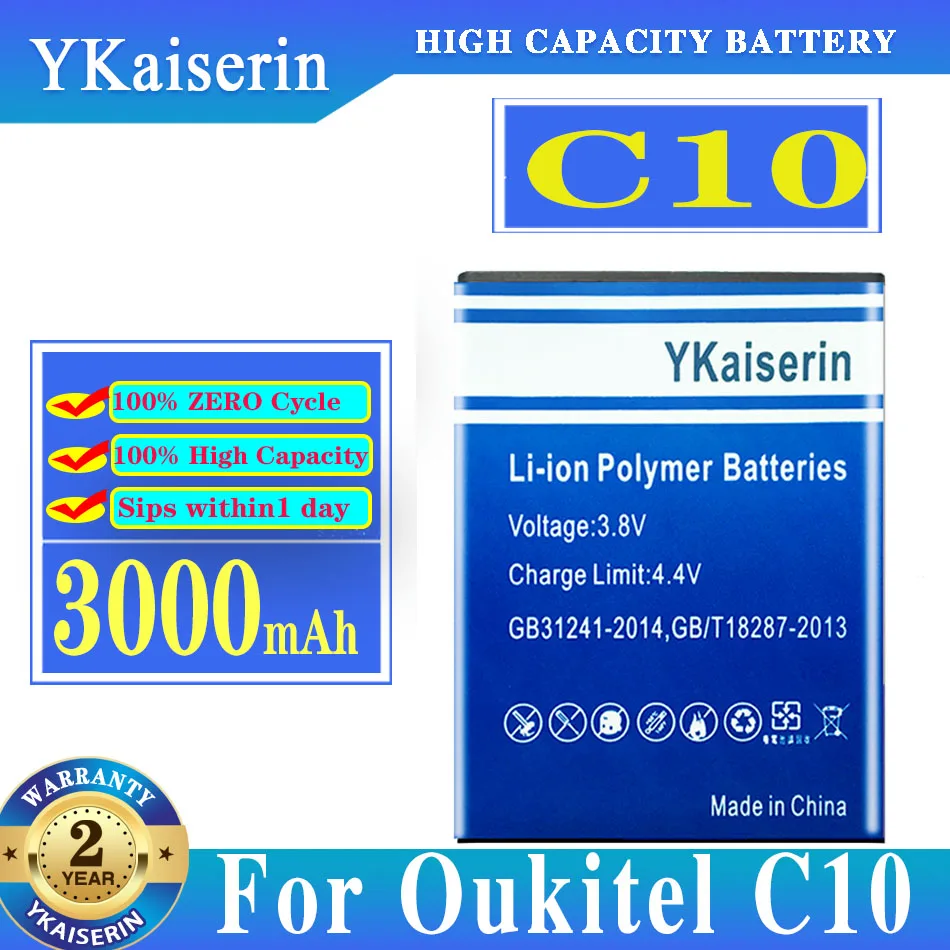 YKaiserin C 10 3000mAh Battery For Oukitel C10 Mobile Phone NEW Produce High Quality Replacement In Stock + Tracking Number
YKaiserin C 10 3000mAh Battery For Oukitel C10 Mobile Phone NEW Produce High Quality Replacement In Stock + Tracking Number