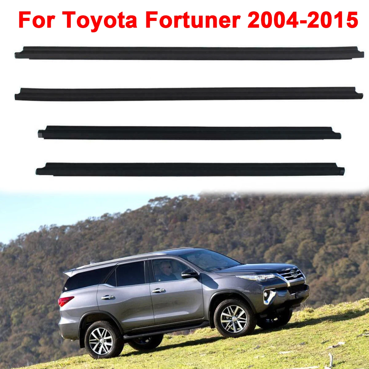 Car Side Door Window Weatherstrip Window Glass Sealing Strip Waterproof Pressure Weather Strip Fit for Toyota Fortuner 2004-2015
Car Side Door Window Weatherstrip Window Glass Sealing Strip Waterproof Pressure Weather Strip Fit for Toyota Fortuner 2004-2015