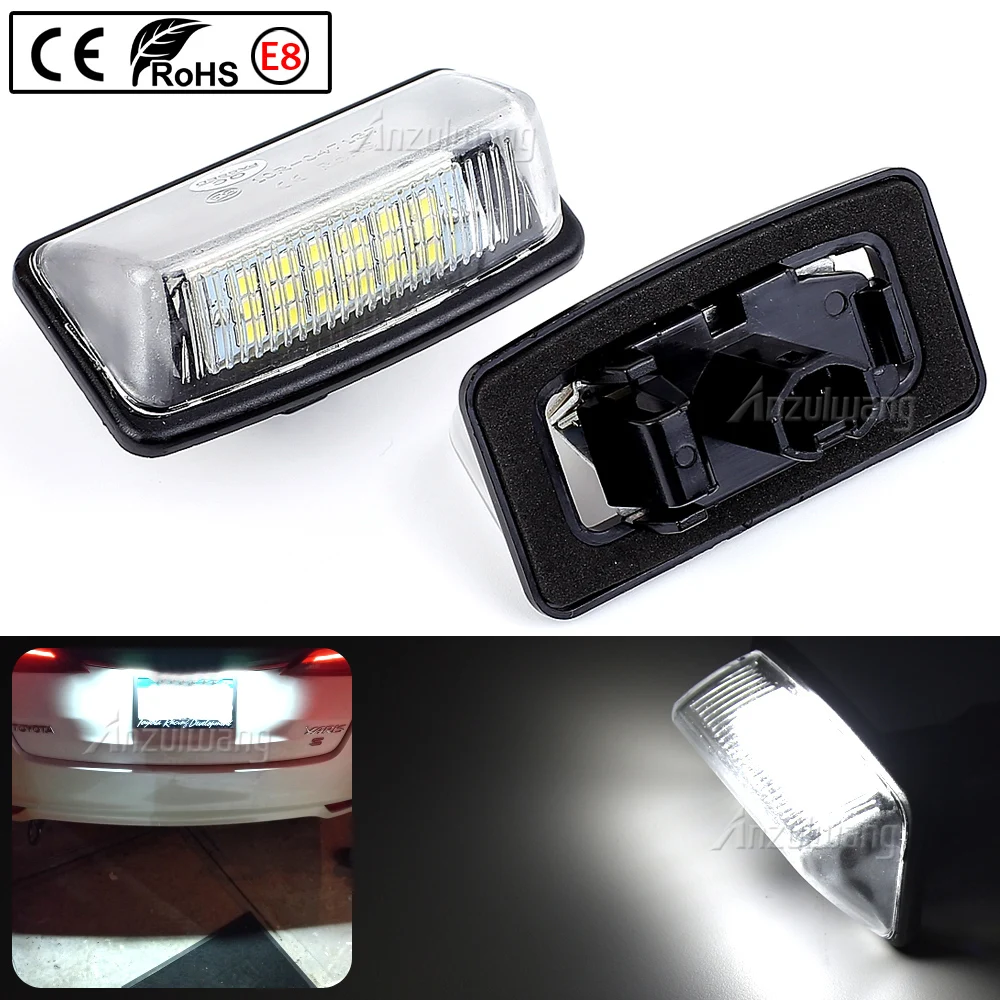 2Pcs CanBus LED License Plate Lights For Toyota Corolla E11 Crown S180 Starlet EP91 Vios Previa ACR50 GSR50 number plate lamp
2Pcs CanBus LED License Plate Lights For Toyota Corolla E11 Crown S180 Starlet EP91 Vios Previa ACR50 GSR50 number plate lamp