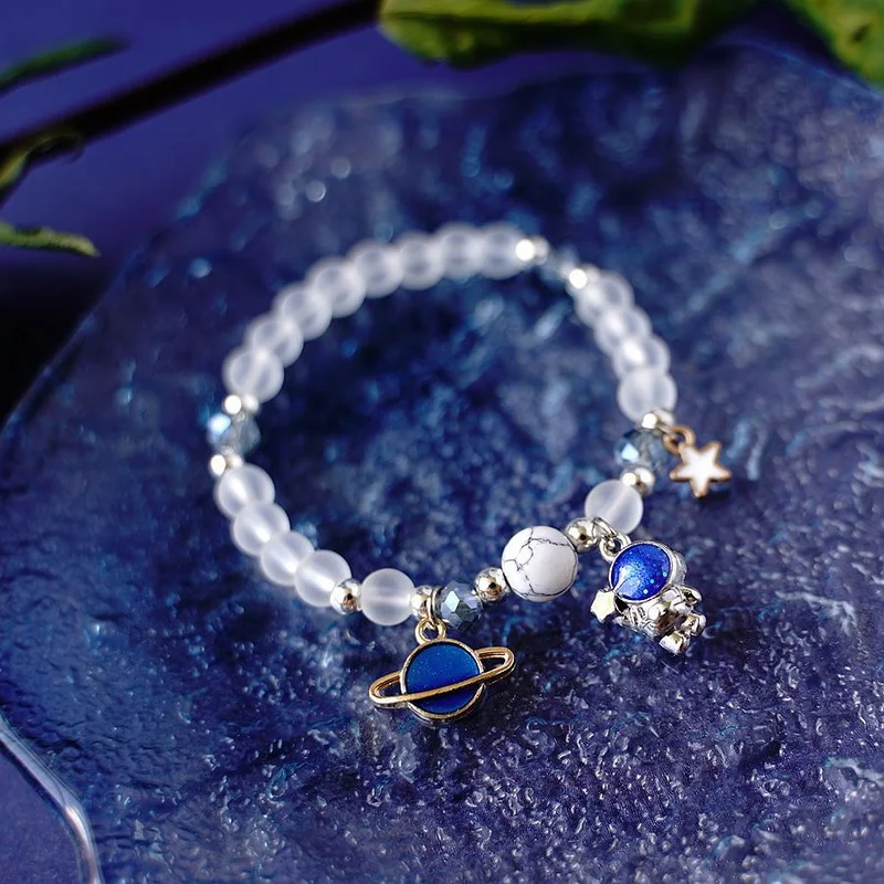 Creative Astronaut Crystal Glass Beaded Bracelet For Women Couple Moon Star Planet Spaceman Charm Bracelet Jewelry Accessories
Creative Astronaut Crystal Glass Beaded Bracelet For Women Couple Moon Star Planet Spaceman Charm Bracelet Jewelry Accessories