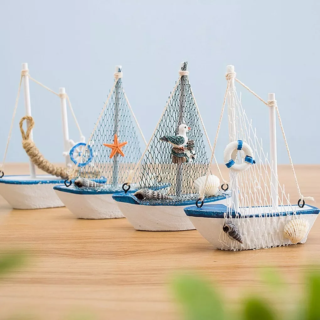 Mini Mediterranean Style Marine Nautical Wooden Blue Sailing Boat Ship Wood Crafts Ornaments Party Room Home Decoration
Mini Mediterranean Style Marine Nautical Wooden Blue Sailing Boat Ship Wood Crafts Ornaments Party Room Home Decoration