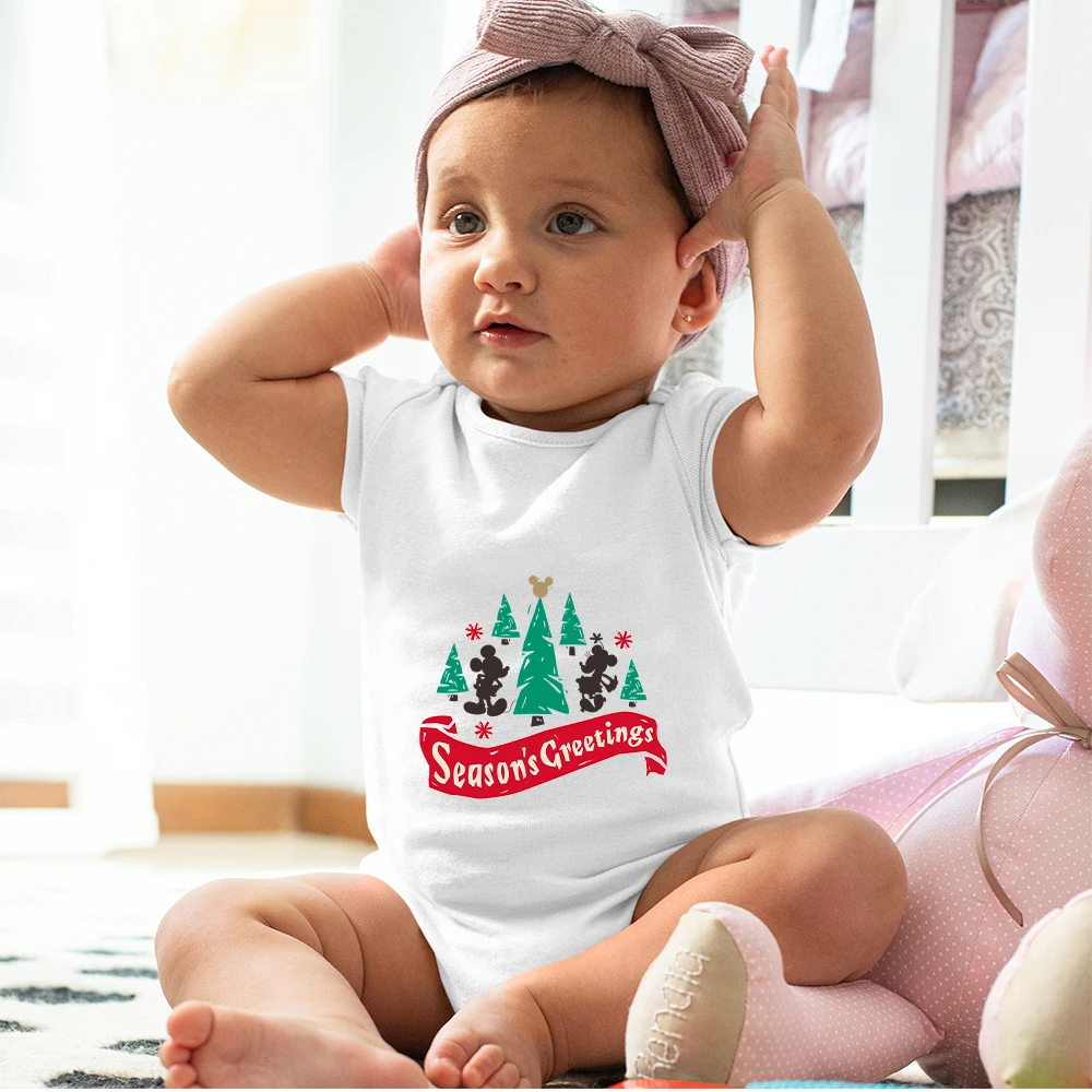 Merry Christmas Print Jumpsuit Disney High Quality Printed Short Sleeve Newborn Bodysuit Summer Casual Romper Kids Clothes
Merry Christmas Print Jumpsuit Disney High Quality Printed Short Sleeve Newborn Bodysuit Summer Casual Romper Kids Clothes