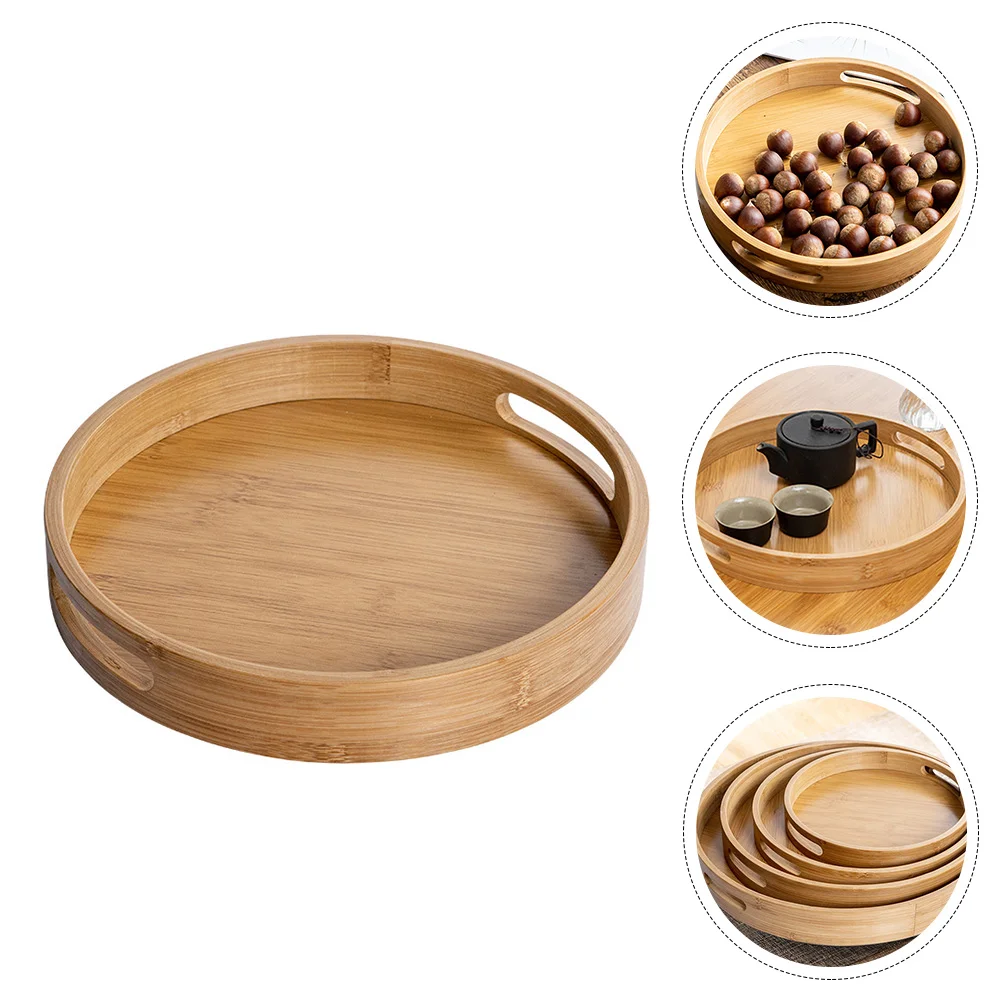Round Trays Coffee Table Binaural Portable Desktop Organizer Dinner Plate Bamboo Baking Storage
Round Trays Coffee Table Binaural Portable Desktop Organizer Dinner Plate Bamboo Baking Storage