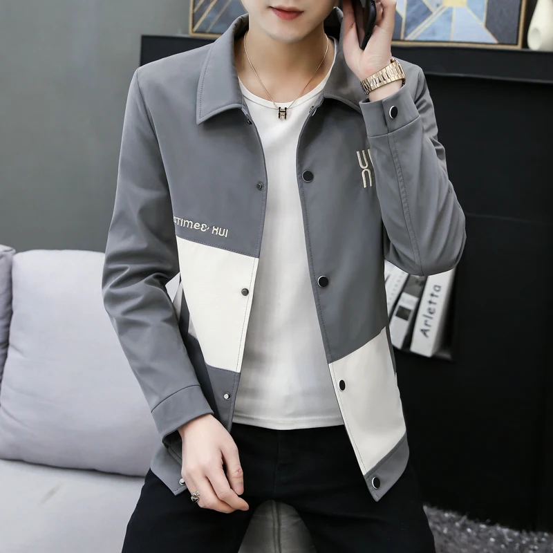 Spring Autumn Jackets Men Casual Business Coats Fashion Splicing Turn Down Collar Bomber Jacket Streetwear Top Male Clothing
Spring Autumn Jackets Men Casual Business Coats Fashion Splicing Turn Down Collar Bomber Jacket Streetwear Top Male Clothing