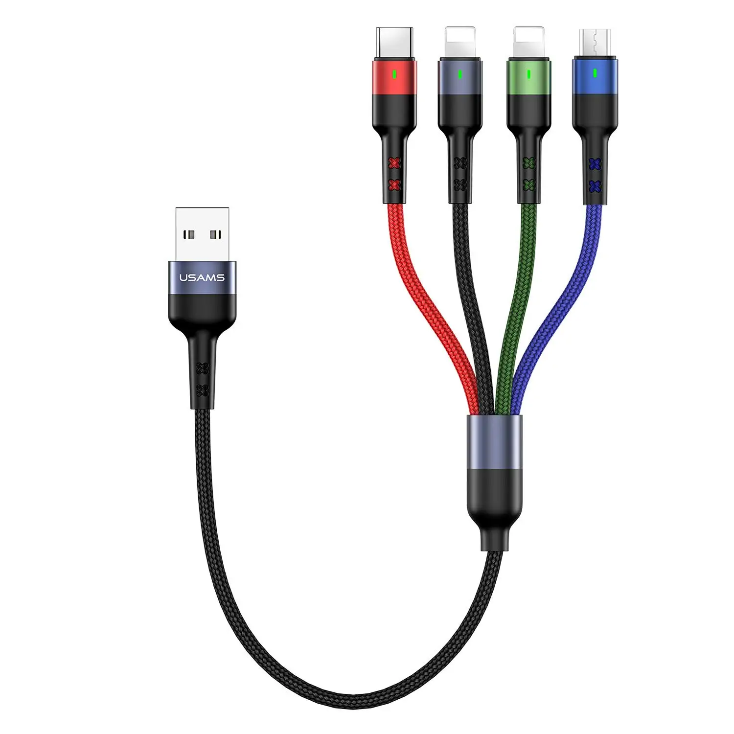 Multi Charging Cable Charger Cord Nylon Braided 4 in 1 USB Charge adapter with Phone Type C Micro USB Connector for Galaxy S20
Multi Charging Cable Charger Cord Nylon Braided 4 in 1 USB Charge adapter with Phone Type C Micro USB Connector for Galaxy S20