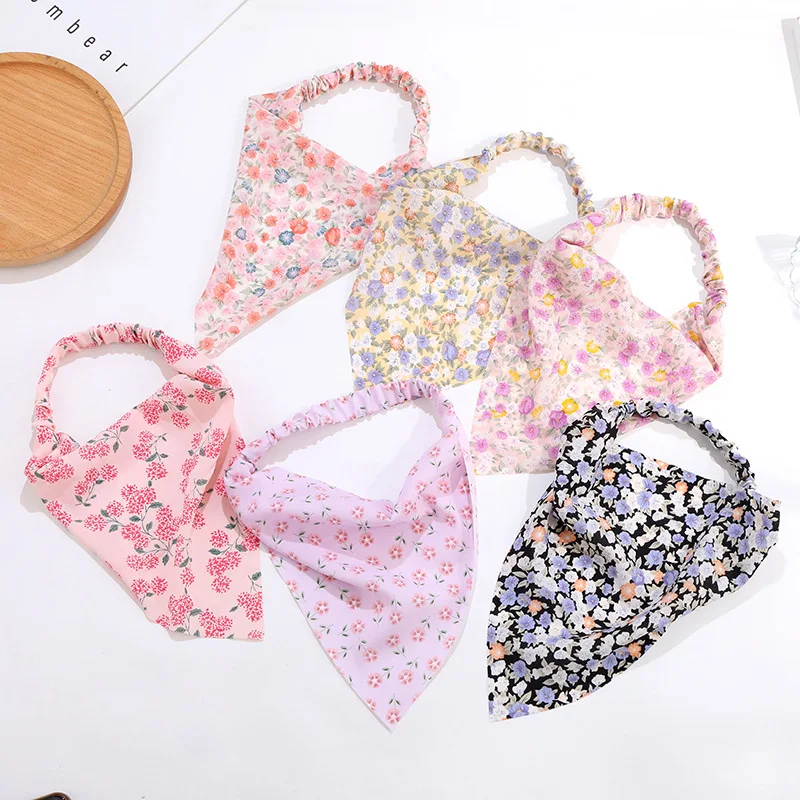 Bohemian Triangle Headscarf Flower Headband Pastoral Elastic Hair Bands Female Hair Accessory Triangle Bandanas Turban Headwear
Bohemian Triangle Headscarf Flower Headband Pastoral Elastic Hair Bands Female Hair Accessory Triangle Bandanas Turban Headwear