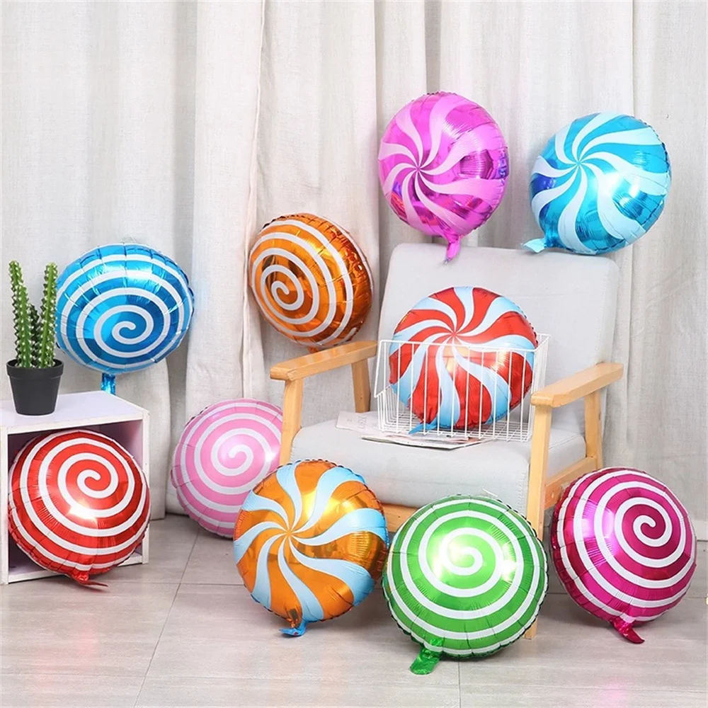 10pcs 10inch Lollipop Candy Foil Balloons Christmas Party Decoration Color Pinwheel Round Globos Wedding Birthday Party Decors
10pcs 10inch Lollipop Candy Foil Balloons Christmas Party Decoration Color Pinwheel Round Globos Wedding Birthday Party Decors