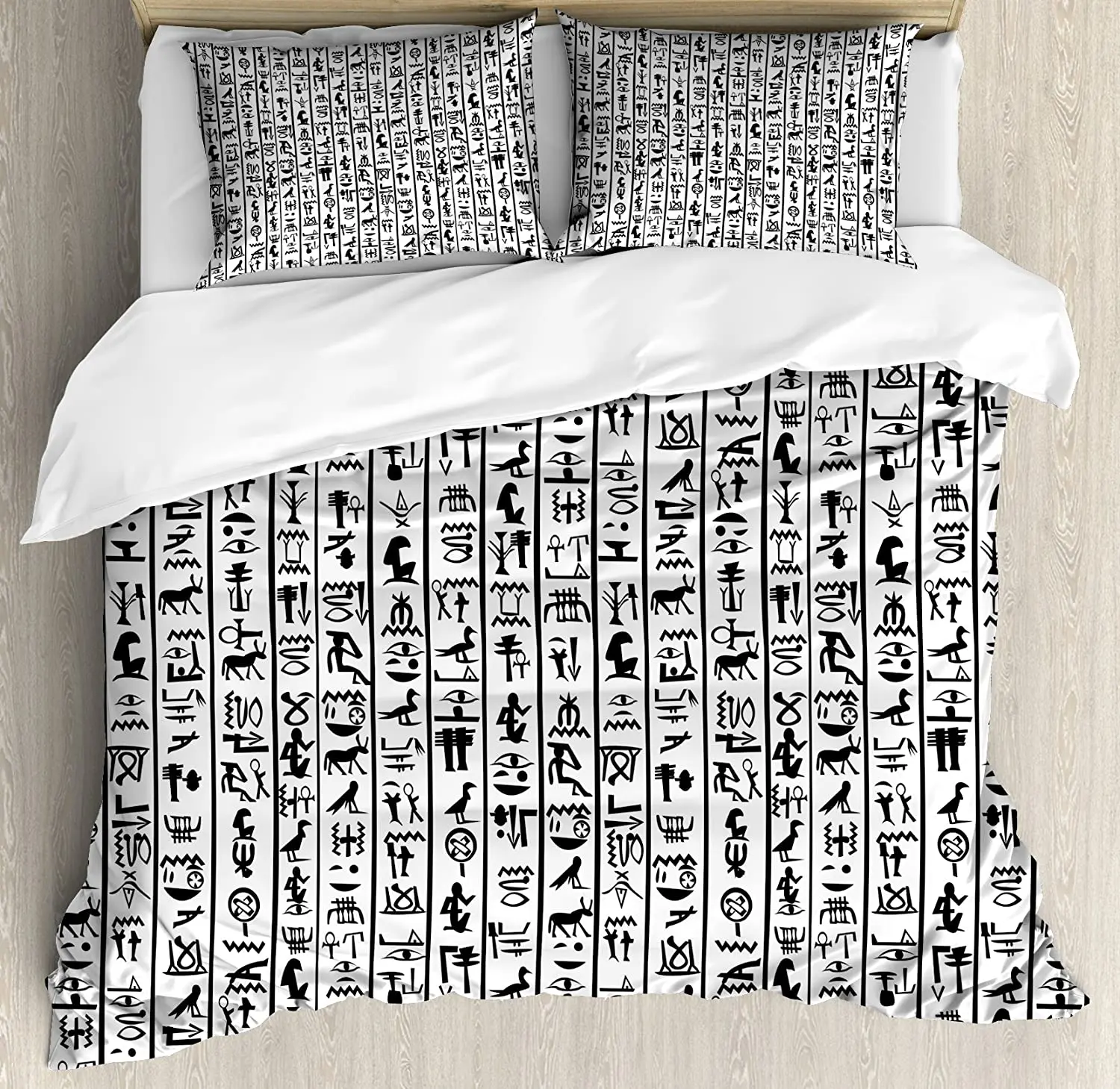 Egyptian Bedding Set For Bedroom Bed Home Vertical Borders with Hieroglyphics Alphabet Anc Duvet Cover Quilt Cover Pillowcase
Egyptian Bedding Set For Bedroom Bed Home Vertical Borders with Hieroglyphics Alphabet Anc Duvet Cover Quilt Cover Pillowcase