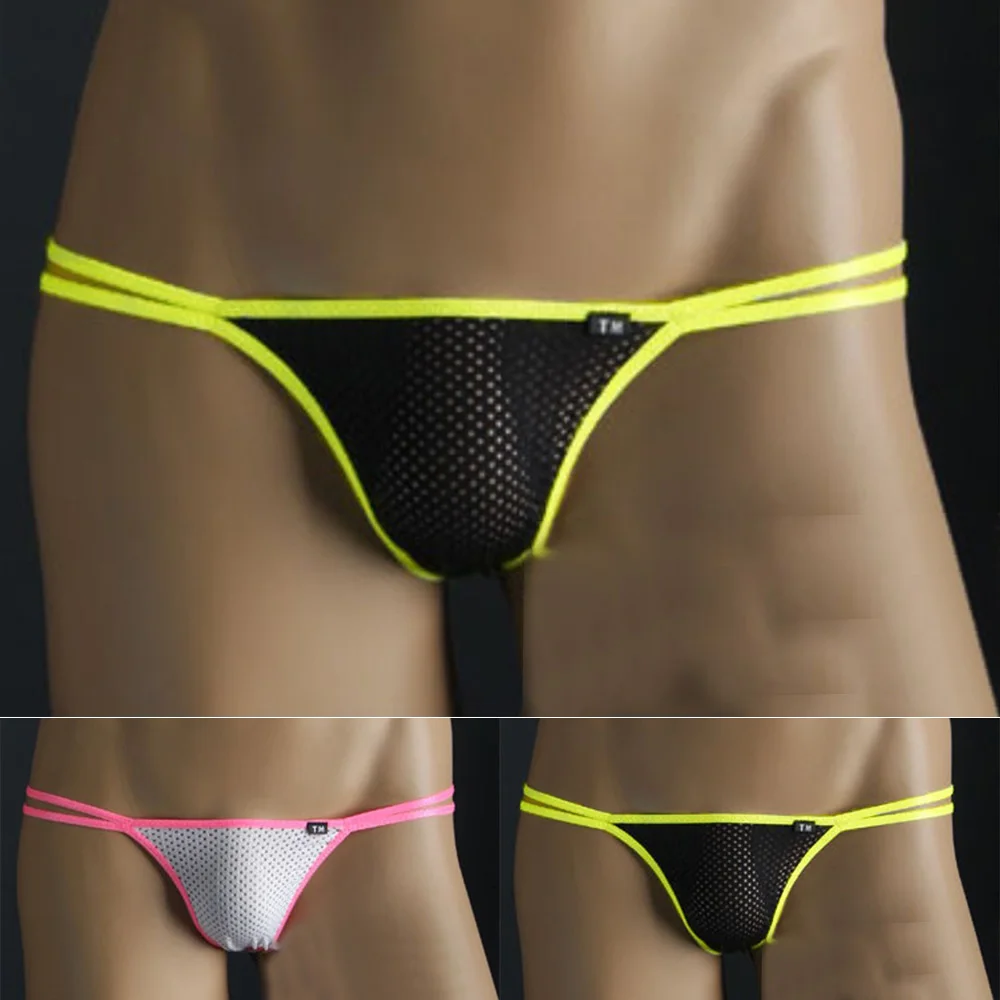 Mens G-String Mesh Underwear Ultra Thin T-Back Briefs Sexy Sheer Thong Bulge-Pouch Low Rise Lingerie Underpants
Mens G-String Mesh Underwear Ultra Thin T-Back Briefs Sexy Sheer Thong Bulge-Pouch Low Rise Lingerie Underpants