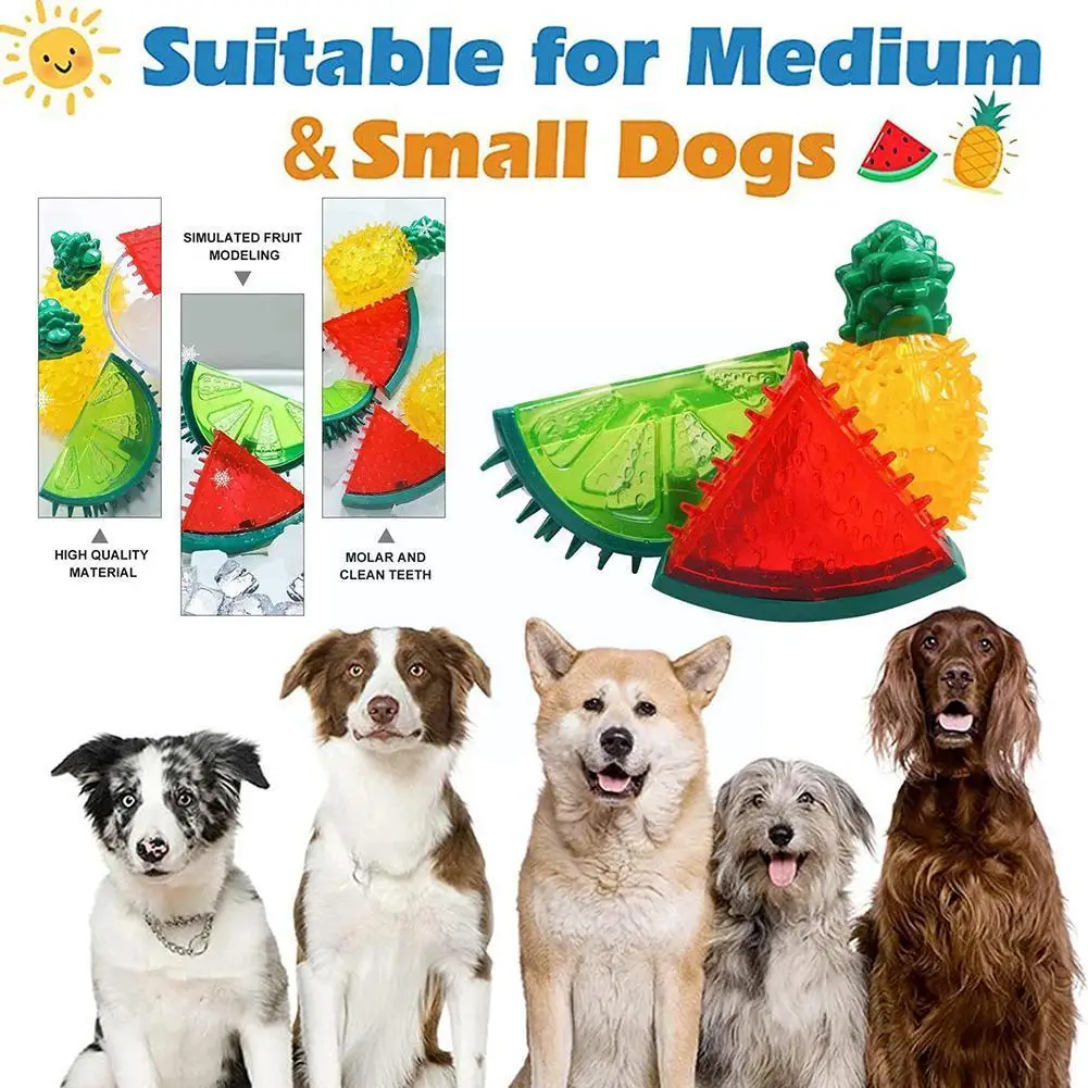 

Кусачки для домашних животных, охлаждающие игрушки для жевания, многоразовые фрукты, собака, летняя игрушка, прочная форма, устойчивая к жеванию, зубы для отдыха, кусание, P6C9