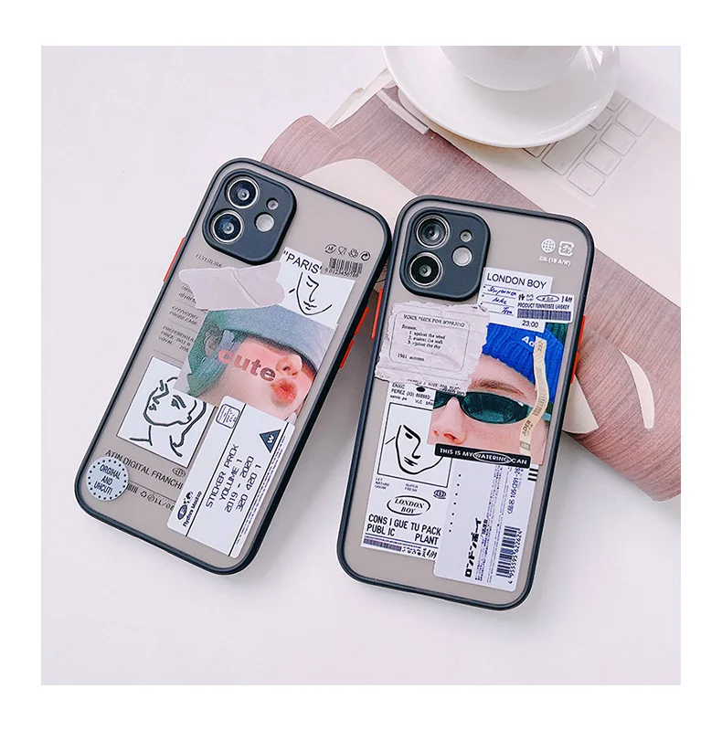 Trend Label Couple Phone Cover for IPhone 11 12 13 Pro Max X XS XR 7 8 7Plus 8Plus Case Skin Scrub Silicone Shockproof Cover
Trend Label Couple Phone Cover for IPhone 11 12 13 Pro Max X XS XR 7 8 7Plus 8Plus Case Skin Scrub Silicone Shockproof Cover