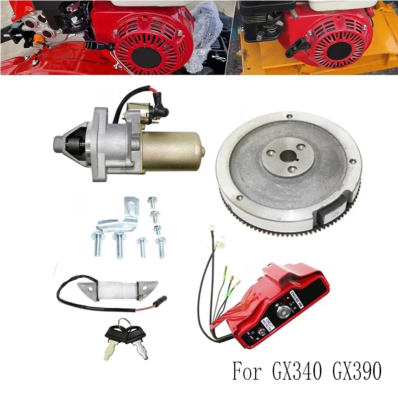 Электрический стартер двигателя, комплект 188F 190F для Honda GX340 11HP GX390 13HP, корпус, электромагнитный переключатель, зарядная катушка
Электрический стартер двигателя, комплект 188F 190F для Honda GX340 11HP GX390 13HP, корпус, электромагнитный переключатель, зарядная катушка
