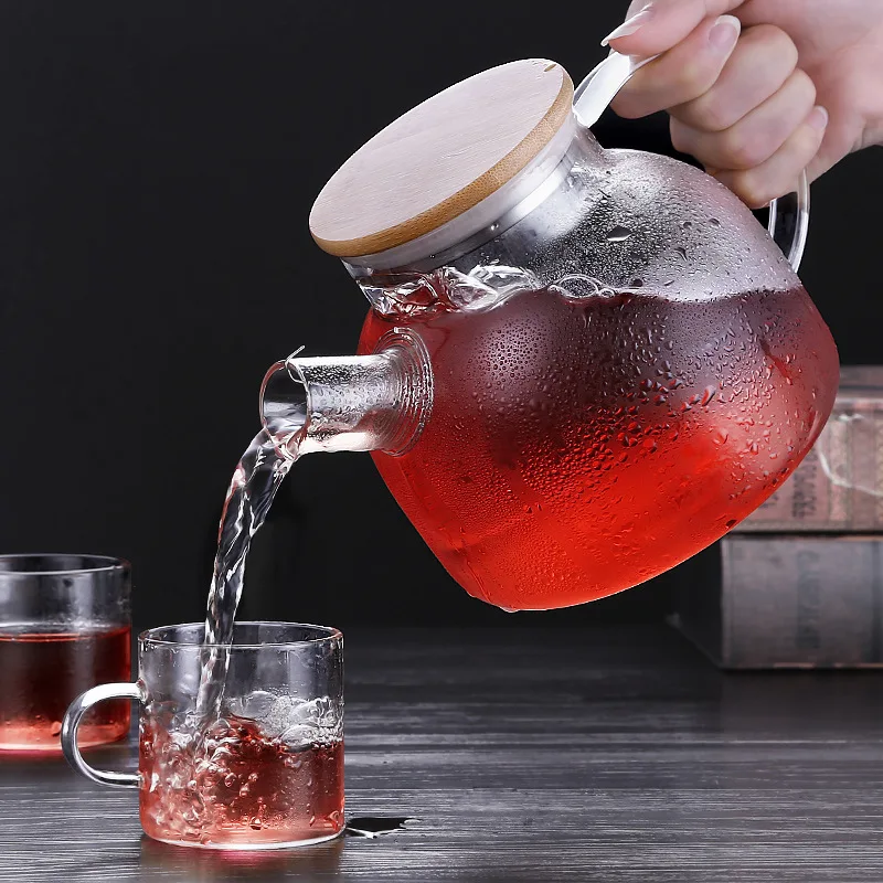 Glass Teapot with Bamboo Lid Clear Teapots with Removable Infuser Stovetop Safe Teapot for Loose Leaf and Blooming Tea
Glass Teapot with Bamboo Lid Clear Teapots with Removable Infuser Stovetop Safe Teapot for Loose Leaf and Blooming Tea