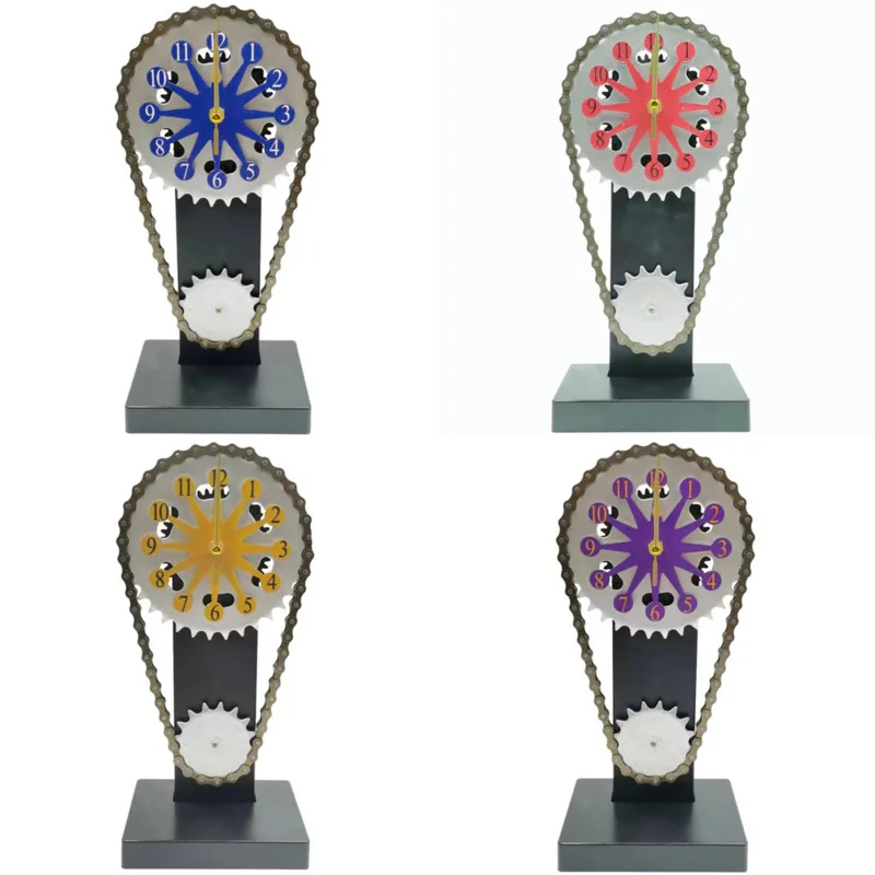 Vintage Chain Gear Rotating Clock Electric Mechanical Wind Art Hands Desktop Clocks Rotating Gear Clock For Home Decor 
Vintage Chain Gear Rotating Clock Electric Mechanical Wind Art Hands Desktop Clocks Rotating Gear Clock For Home Decor
