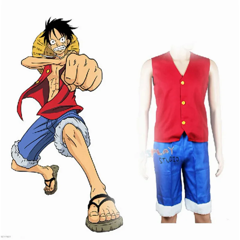 Japanese One-piece Cosplay Set for Men, Anime Monkey D Luffy Vest and Pants, Red Waist, Blue Shorts
Japanese One-piece Cosplay Set for Men, Anime Monkey D Luffy Vest and Pants, Red Waist, Blue Shorts
