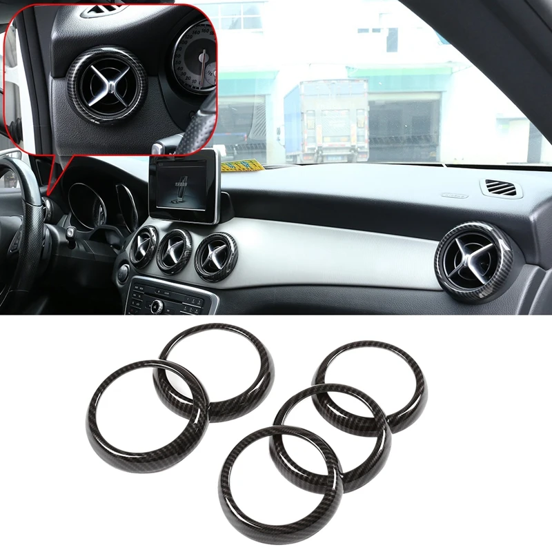 5Pcs Carbon Fiber Air Conditioning Vent Outlet Cover Trim Sticker for Mercedes Benz a B CLA GLA Class W176 W246 
5Pcs Carbon Fiber Air Conditioning Vent Outlet Cover Trim Sticker for Mercedes Benz a B CLA GLA Class W176 W246