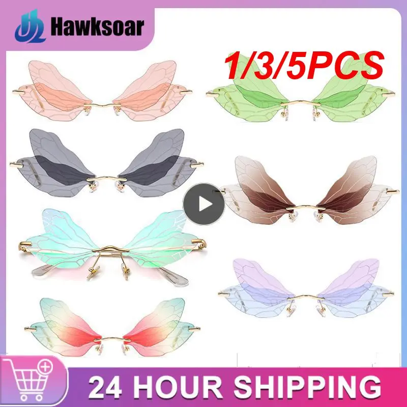 1/3/5PCS Butterfly Sunglasses Rimless Dragonfly Wing Sunglasses Women Vintage Clear Ocean Lens Eyewear Men Sun Glasses
1/3/5PCS Butterfly Sunglasses Rimless Dragonfly Wing Sunglasses Women Vintage Clear Ocean Lens Eyewear Men Sun Glasses