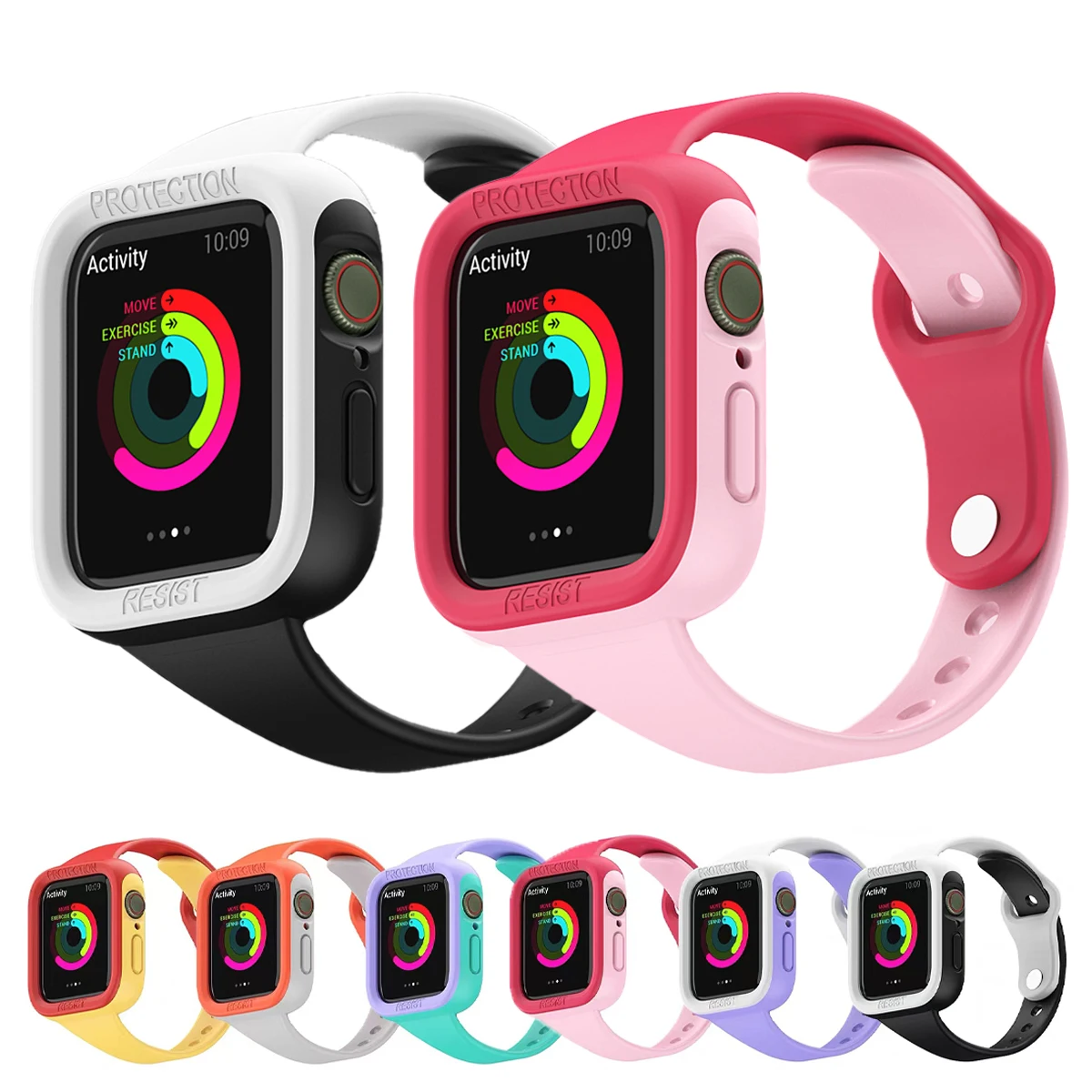 Sports Rubber Band For Apple Watch Series 7 41 45mm 38mm 40mm 44 42mm Bracelet For iWatch 7 6 SE 5 4 3 2 1 Silicone Case Strap
Sports Rubber Band For Apple Watch Series 7 41 45mm 38mm 40mm 44 42mm Bracelet For iWatch 7 6 SE 5 4 3 2 1 Silicone Case Strap