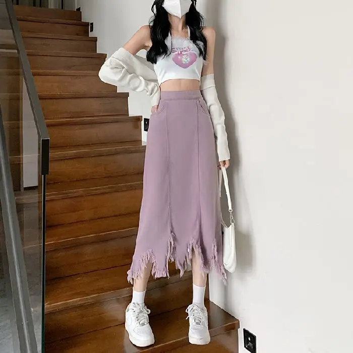 2023 New Spring Summer Women Fashion Korean Casual High Waist Solid Denim Skirt Elegant Female A Line Jean Skirts Tops G68
2023 New Spring Summer Women Fashion Korean Casual High Waist Solid Denim Skirt Elegant Female A Line Jean Skirts Tops G68