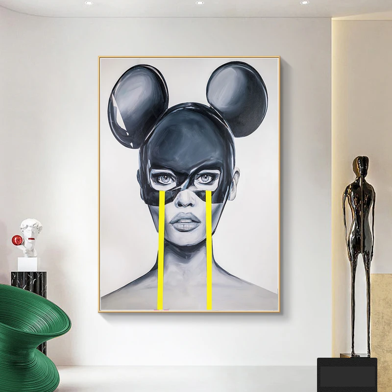 Abstract Micky Bat Women Canvas Painting Posters and Prints Modern Artist work Abstract Figures wall Picture for Bedroom Decor
Abstract Micky Bat Women Canvas Painting Posters and Prints Modern Artist work Abstract Figures wall Picture for Bedroom Decor