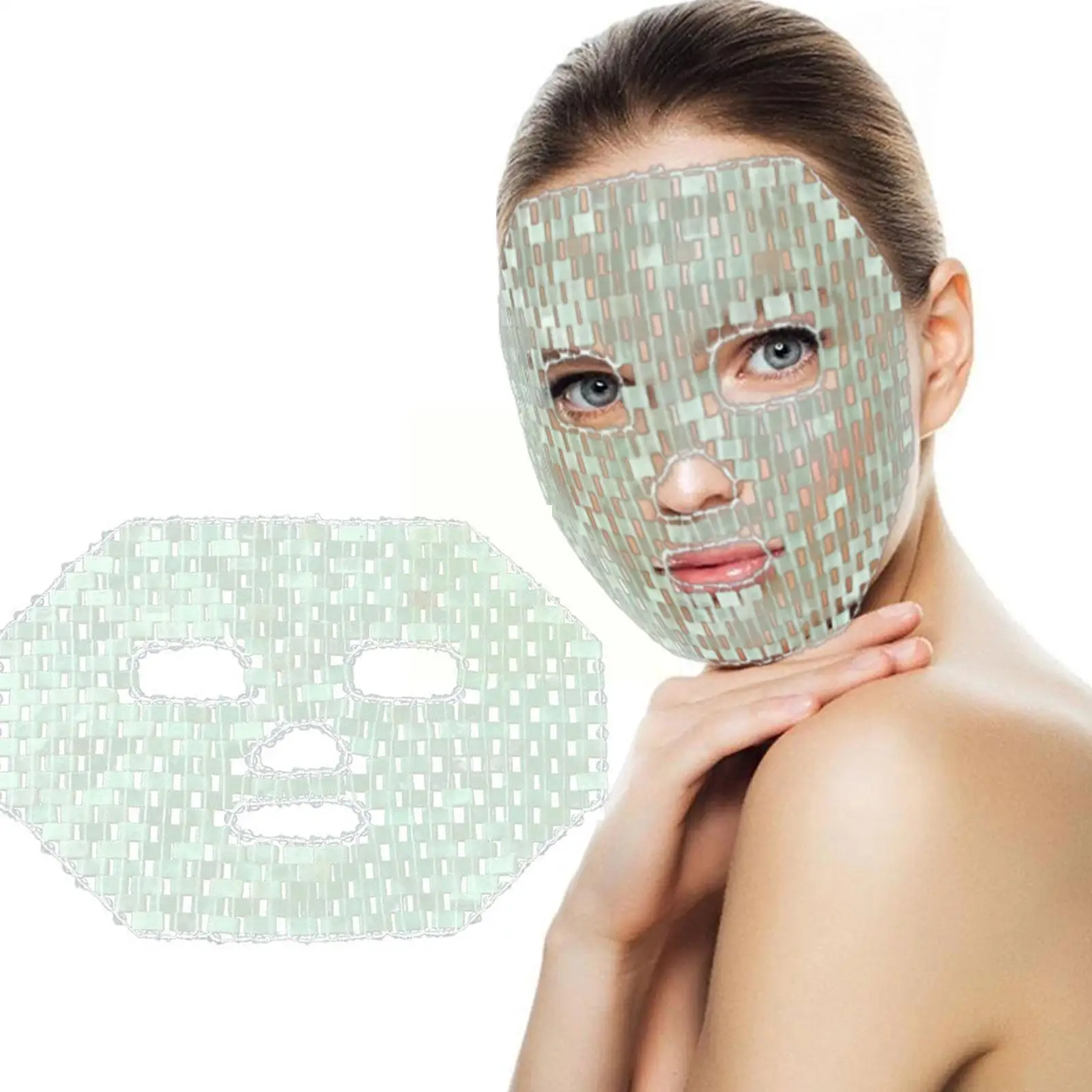 Natural Jade Stones Anti-Aging Mask Facial Pain Soothing Therapy Skin Cooling Face Care Mask Sleeping Tool Beaty Mask Massa U3W6
Natural Jade Stones Anti-Aging Mask Facial Pain Soothing Therapy Skin Cooling Face Care Mask Sleeping Tool Beaty Mask Massa U3W6