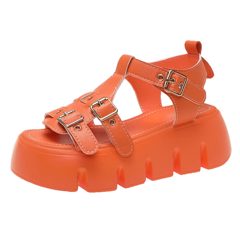 Women Punk Sandals 2021 Summer Platform Wedges High Heel Sandals Female Open-toe Chunky Sneakers Beach Buckle Slippers Woman 6cm
Women Punk Sandals 2021 Summer Platform Wedges High Heel Sandals Female Open-toe Chunky Sneakers Beach Buckle Slippers Woman 6cm