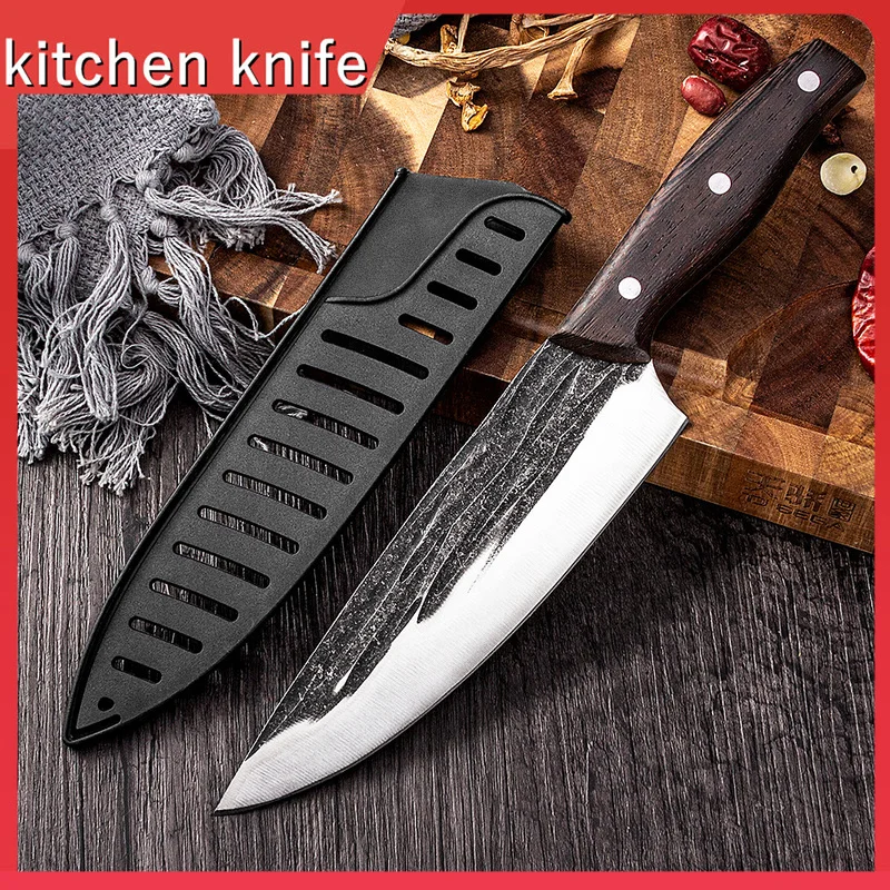 Kitchen Knives Forged Kitchen Knife Sharp Chef Knife 5CR15 Stainless Steel Cooking Knife Multifunction Boning Knife for Kitchen
Kitchen Knives Forged Kitchen Knife Sharp Chef Knife 5CR15 Stainless Steel Cooking Knife Multifunction Boning Knife for Kitchen