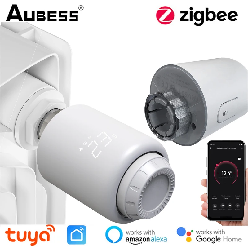 Термостатический клапан радиатора Tuya ZigBee, беспроводной пульт управления температурой и нагревом, голосовое управление через Alexa Google
Термостатический клапан радиатора Tuya ZigBee, беспроводной пульт управления температурой и нагревом, голосовое управление через Alexa Google