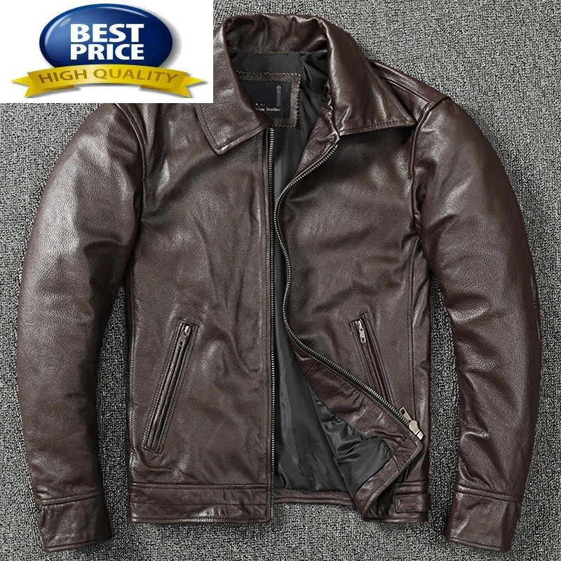 Leather 100% Genuine Jacket Men Vintage Natural Cowhide Male Casual Jackets Man's Coat Spring Autumn Clothes Fashion Large Size
Leather 100% Genuine Jacket Men Vintage Natural Cowhide Male Casual Jackets Man's Coat Spring Autumn Clothes Fashion Large Size