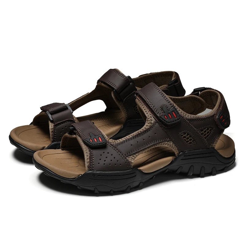 Summer Men Sandals Genuine Leather Fashion Non-slip Beach Outdoor Water Hiking Breathable Comfortable Trekking Retro Rome Sport
Summer Men Sandals Genuine Leather Fashion Non-slip Beach Outdoor Water Hiking Breathable Comfortable Trekking Retro Rome Sport