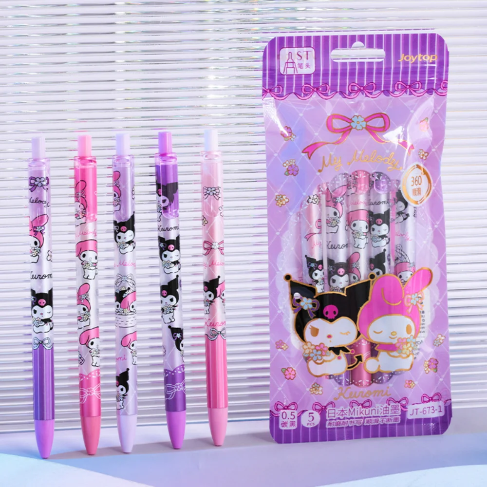 5Pcs/set Gel Pen Set School Supplies Black Ink Color 0.5Mm Ballpoint Pen Kawaii Sanrio Kuromi Students School Office Stationery
5Pcs/set Gel Pen Set School Supplies Black Ink Color 0.5Mm Ballpoint Pen Kawaii Sanrio Kuromi Students School Office Stationery