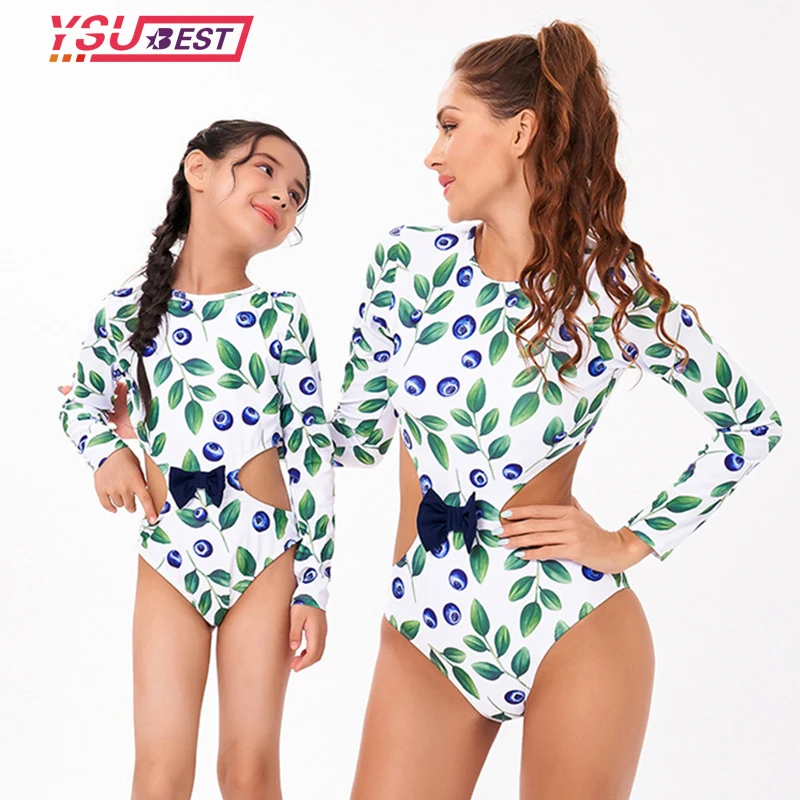One Piece Swimsuit Floral Parent-child Swimwear Women Print Long Sleeve Bikini Mother Daughter Family Matching Outfits Swim Suit
One Piece Swimsuit Floral Parent-child Swimwear Women Print Long Sleeve Bikini Mother Daughter Family Matching Outfits Swim Suit
