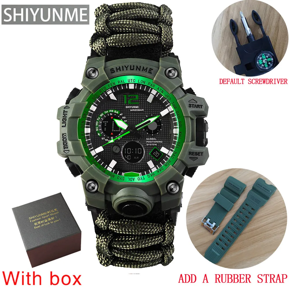 SHIYUNME Watch Men's Watch Fashion Sport Watches Outdoor adventure compass Watches Chronograph Waterproof Wristwatch Men 1509K
SHIYUNME Watch Men's Watch Fashion Sport Watches Outdoor adventure compass Watches Chronograph Waterproof Wristwatch Men 1509K