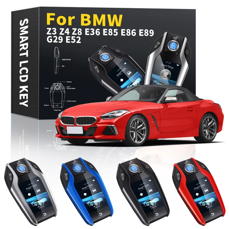 

2022 Modified Car Smart LCD Key Remote smart key For BMW Z3 Z4 Z8 E36 E85 E86 E89 G29 E52 2001-2021 Car Accessories
