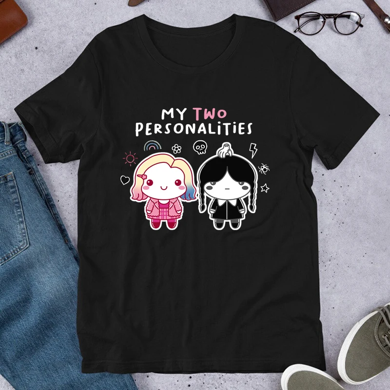 Wednesday Addams Printed Women T Shirt My Tow Personalities TV T-Shirt Girl Tee Hipster 2022 Ullzang Men Tops Ropa Hombre
Wednesday Addams Printed Women T Shirt My Tow Personalities TV T-Shirt Girl Tee Hipster 2022 Ullzang Men Tops Ropa Hombre