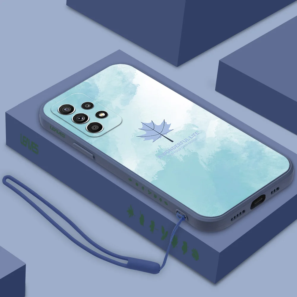 Мягкий жидкий силиконовый чехол для Samsung A73 A72 A71 A53 A52S A52 A51 A42 A33 A32 A23 A22 A21S A13 A12 A02, чехлы с листьями и шнурком
Мягкий жидкий силиконовый чехол для Samsung A73 A72 A71 A53 A52S A52 A51 A42 A33 A32 A23 A22 A21S A13 A12 A02, чехлы с листьями и шнурком