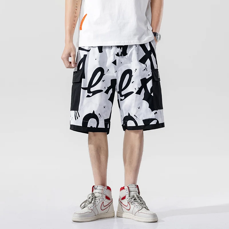 Men 2022 Summer New Casual Shorts Polyester Drawstring Pockets Abstract Pattern Loose Running Shorts Fit Knee Length Shorts Men
Men 2022 Summer New Casual Shorts Polyester Drawstring Pockets Abstract Pattern Loose Running Shorts Fit Knee Length Shorts Men