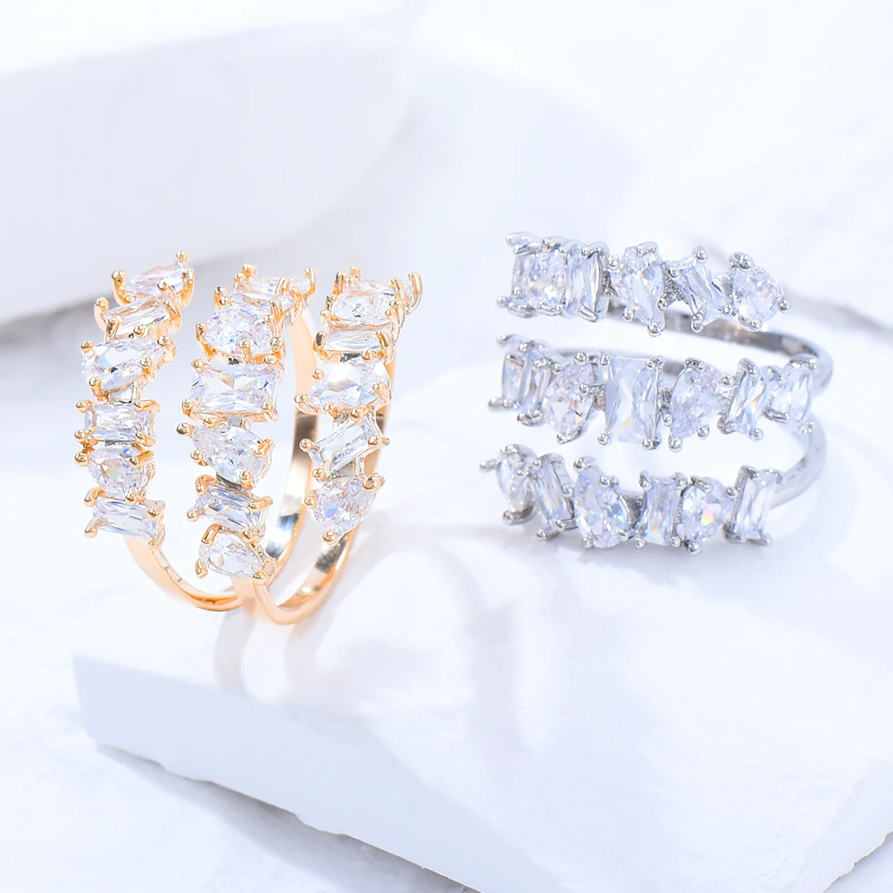 Blachette Dubai Africa Luxury Exquisite Cubic Zircon Open Wide Ring Nobleman Women's Party Daily Anniversary Jewelry Accessory
Blachette Dubai Africa Luxury Exquisite Cubic Zircon Open Wide Ring Nobleman Women's Party Daily Anniversary Jewelry Accessory