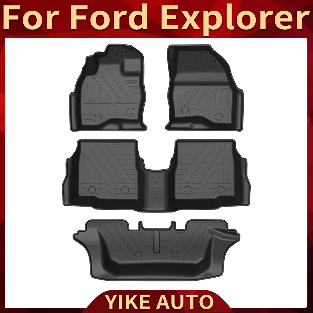 Коврики для автомобиля Ford Explorer U502 U625 2011-2023, коврики для ног для любой погоды, коврики без запаха, водонепроницаемые коврики для подноса, аксессуары для интерьера 
Коврики для автомобиля Ford Explorer U502 U625 2011-2023, коврики для ног для любой погоды, коврики без запаха, водонепроницаемые коврики для подноса, аксессуары для интерьера