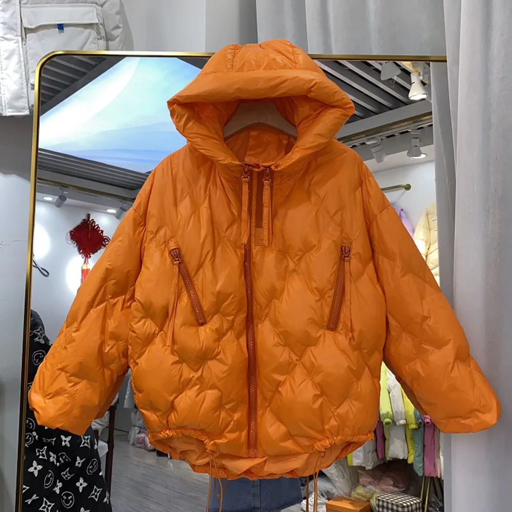 Женский зимний пуховик на молнии, яркий цвет, с капюшоном и стоячим воротником, свободный, 90%, короткий, женский пуховик
Женский зимний пуховик на молнии, яркий цвет, с капюшоном и стоячим воротником, свободный, 90%, короткий, женский пуховик