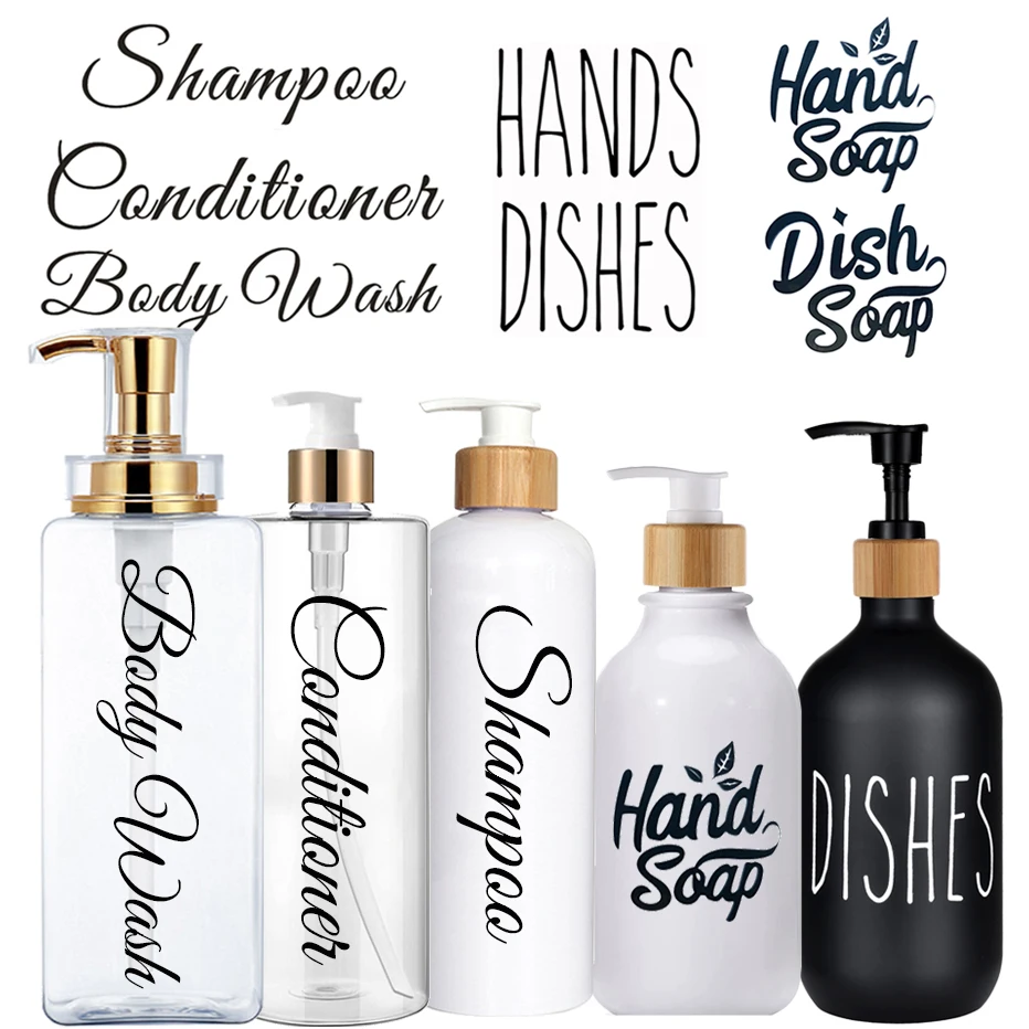 500/750ML Refillable Soap Dispenser Bottle with Labels Bathroom Shower Lotion Shampoo Pump Bottle Kitchen Hand Soap Container
500/750ML Refillable Soap Dispenser Bottle with Labels Bathroom Shower Lotion Shampoo Pump Bottle Kitchen Hand Soap Container