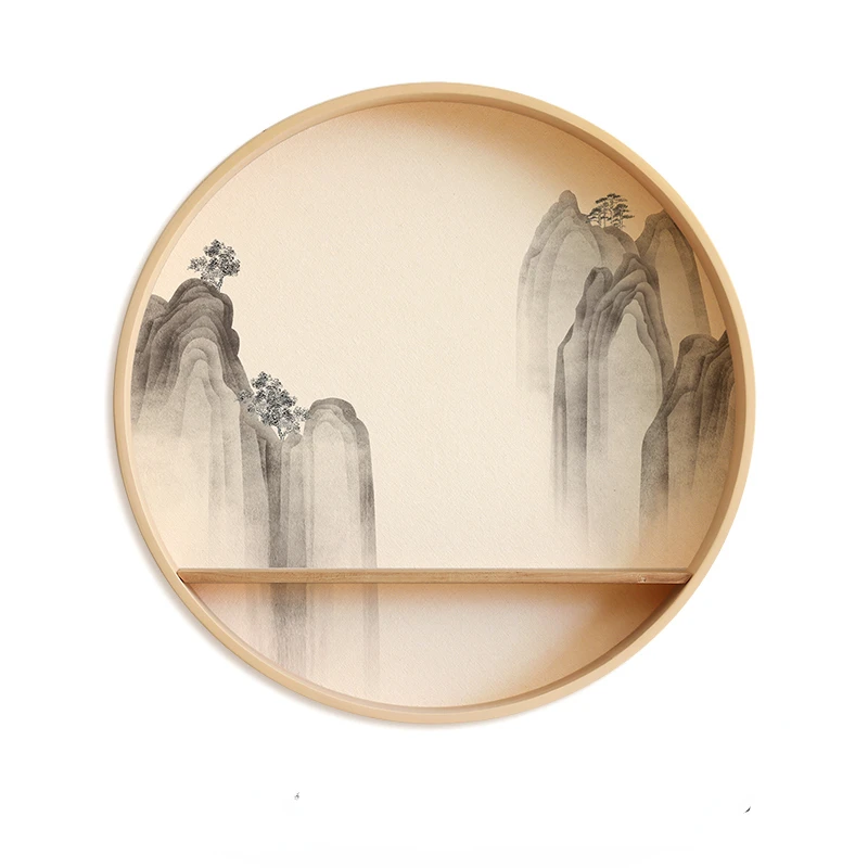 Новая китайская настенная полка с круглым ландшафтом, крыльцо, настенное украшение, японский стиль подвеска дзен, Органайзер
Новая китайская настенная полка с круглым ландшафтом, крыльцо, настенное украшение, японский стиль подвеска дзен, Органайзер
