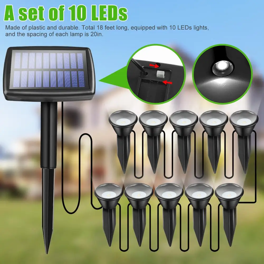 Solar Spot Lights LED Solar Landscape Spotlights 10-in-1 Waterproof Solar Landscaping Light for Yard Garden Driveway Patio Lawn
Solar Spot Lights LED Solar Landscape Spotlights 10-in-1 Waterproof Solar Landscaping Light for Yard Garden Driveway Patio Lawn