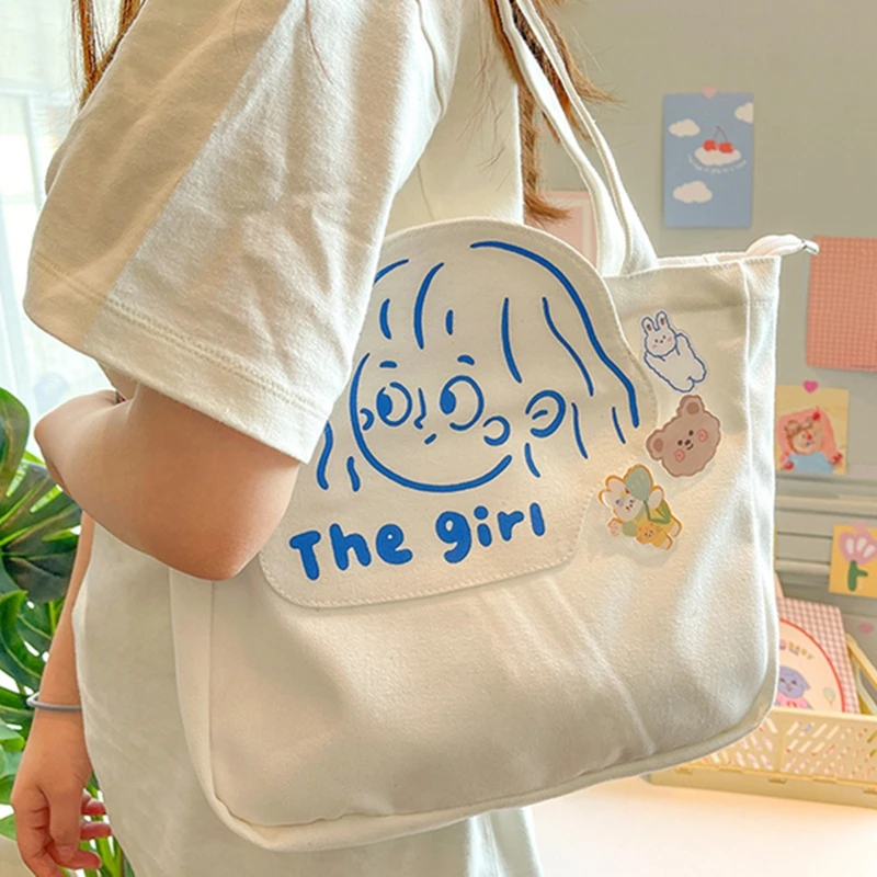 White Female Bag Shoppers Kawaii Cartoon Zipper Handbags Shoulder Large Capacity Tote Bags Women's Brand Handbag Shopping Bags
White Female Bag Shoppers Kawaii Cartoon Zipper Handbags Shoulder Large Capacity Tote Bags Women's Brand Handbag Shopping Bags