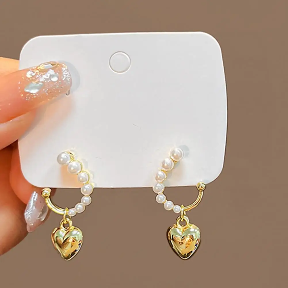 Stylish Women Earrings Anti-allergy Stud Earrings Bright Luster Girls Love Pendant Drop Earrings Jewelry Accessories Dress Up
Stylish Women Earrings Anti-allergy Stud Earrings Bright Luster Girls Love Pendant Drop Earrings Jewelry Accessories Dress Up